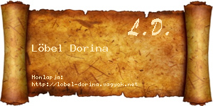 Löbel Dorina névjegykártya